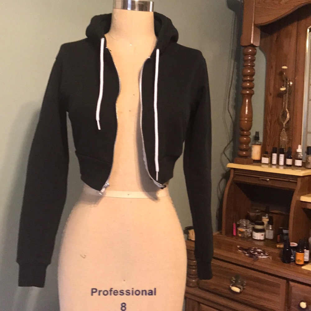 American apparel cropped hoodie